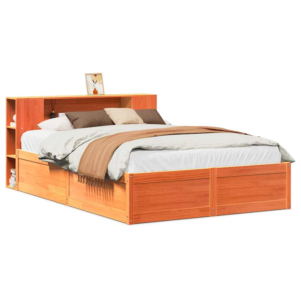 Giroletto senza Materasso Marrone Cera 150x200 cm Legno di Pino | homemem39