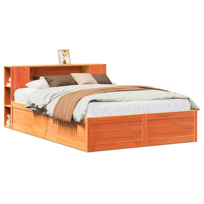 Giroletto senza Materasso Marrone Cera 150x200 cm Legno di Pino | homemem39