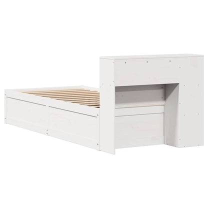 Giroletto senza Materasso Bianco 75x190 Legno Massello di Pino