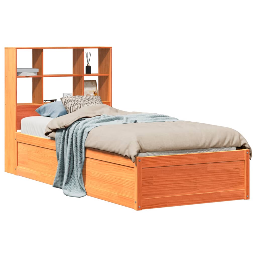 Giroletto senza Materasso Marrone Cera 100x200 cm Legno di Pino | homemem39