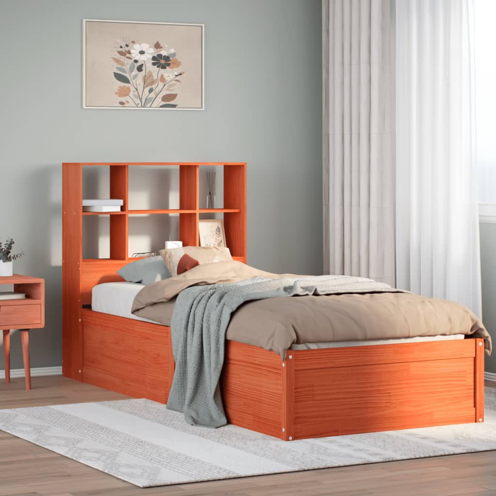Giroletto senza Materasso Marrone Cera 100x200 cm Legno di Pino | homemem39