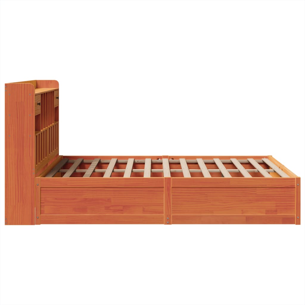 Giroletto senza Materasso Marrone Cera 150x200 cm Legno di Pino | homemem39