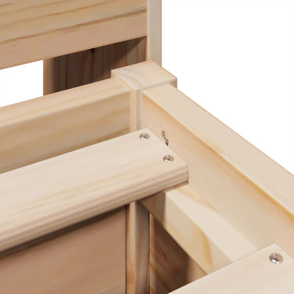 Giroletto senza Materasso 140x200 cm in Legno Massello di Pino - homemem39