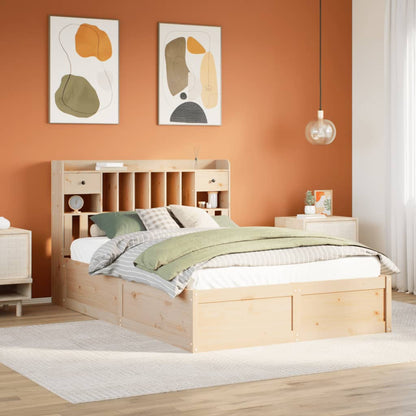 Letto senza Materasso 140x190 cm in Legno Massello di Pino - homemem39