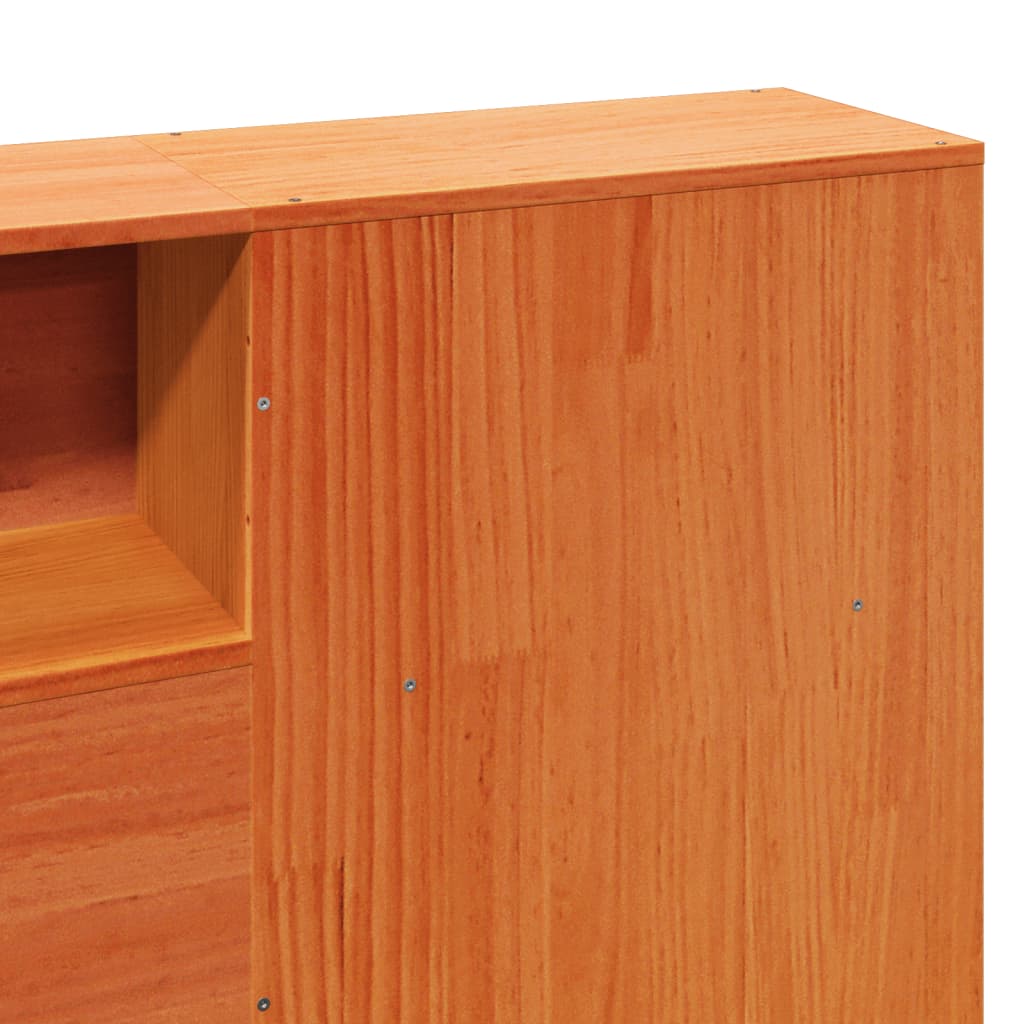 Giroletto senza Materasso Marrone Cera 180x200 cm Legno di Pino - homemem39