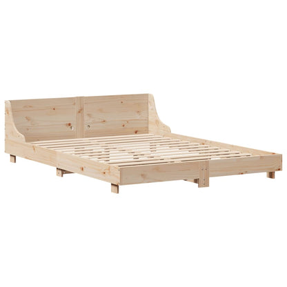 Letto senza Materasso 135x190 cm in Legno Massello di Pino