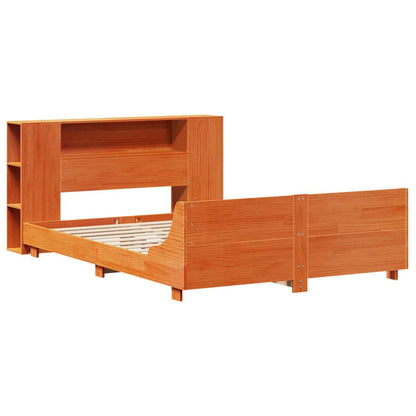 Letto senza Materasso Marrone Cera 135x190 cm in Legno di Pino