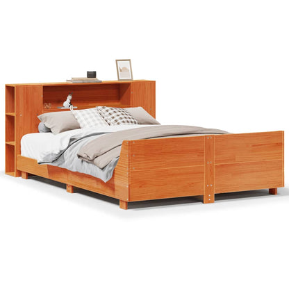 Letto senza Materasso Marrone Cera 120x190 cm in Legno di Pino