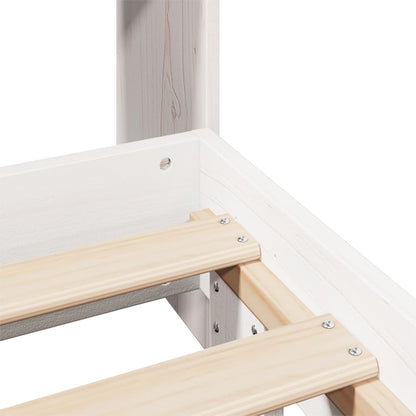 Giroletto senza Materasso Bianco 160x200 cm Legno Massello Pino - homemem39