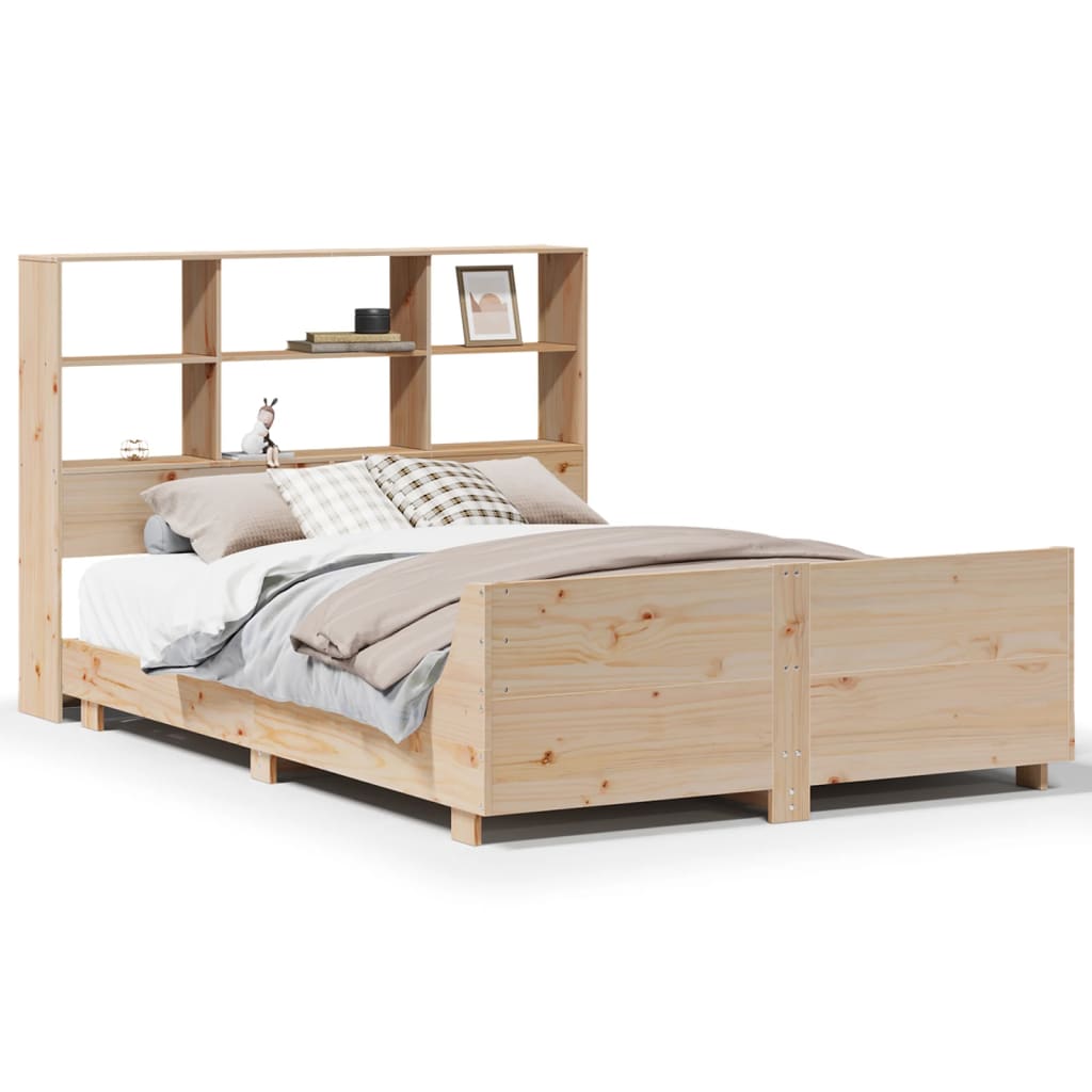 Letto senza Materasso 140x190 cm in Legno Massello di Pino