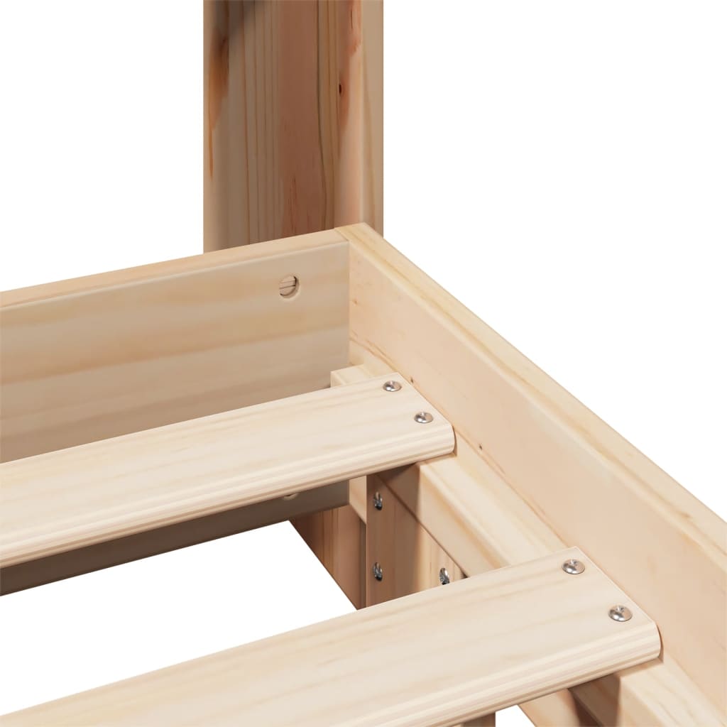 Letto senza Materasso 140x190 cm in Legno Massello di Pino