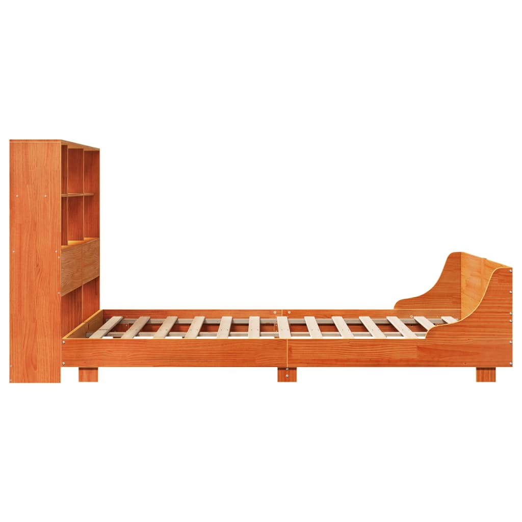 Letto senza Materasso Marrone Cera 140x190 cm in Legno di Pino