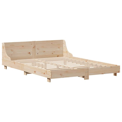 Letto senza Materasso 135x190 cm in Legno Massello di Pino