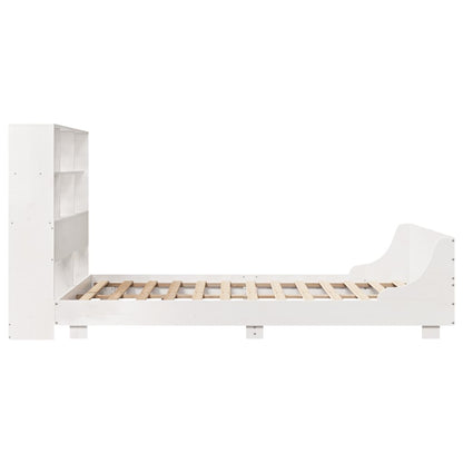 Letto senza Materasso Bianco 135x190 cm Legno Massello di Pino