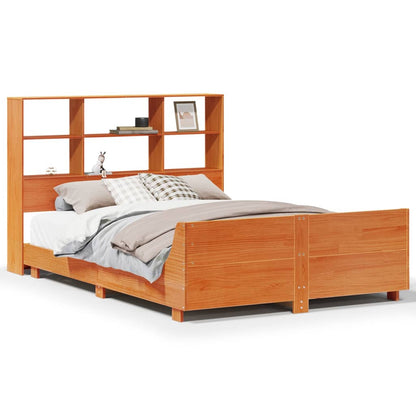 Letto senza Materasso Marrone Cera 135x190 cm in Legno di Pino - homemem39