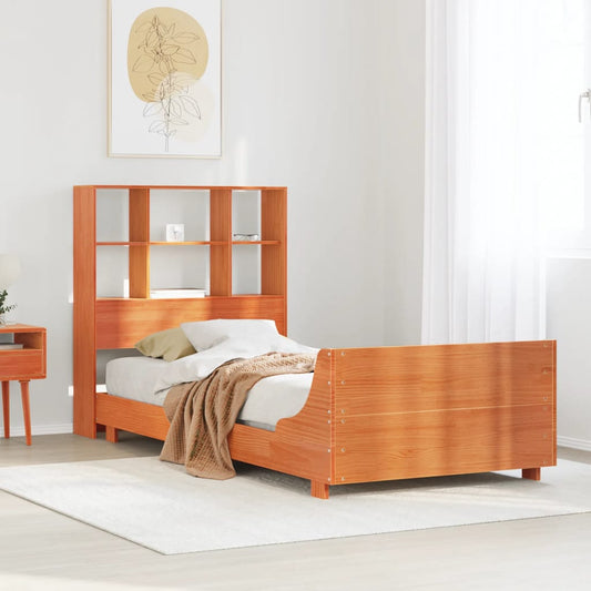 Letto senza Materasso Marrone Cera 90x190 cm in Legno di Pino