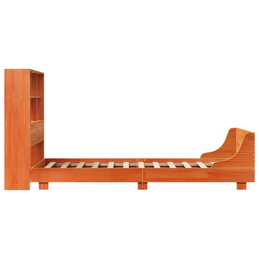 Letto senza Materasso Marrone Cera 75x190 cm in Legno di Pino