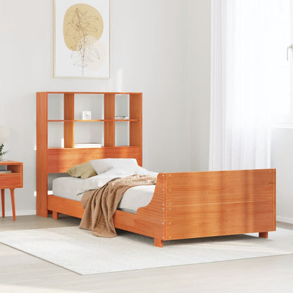 Letto senza Materasso Marrone Cera 75x190 cm in Legno di Pino