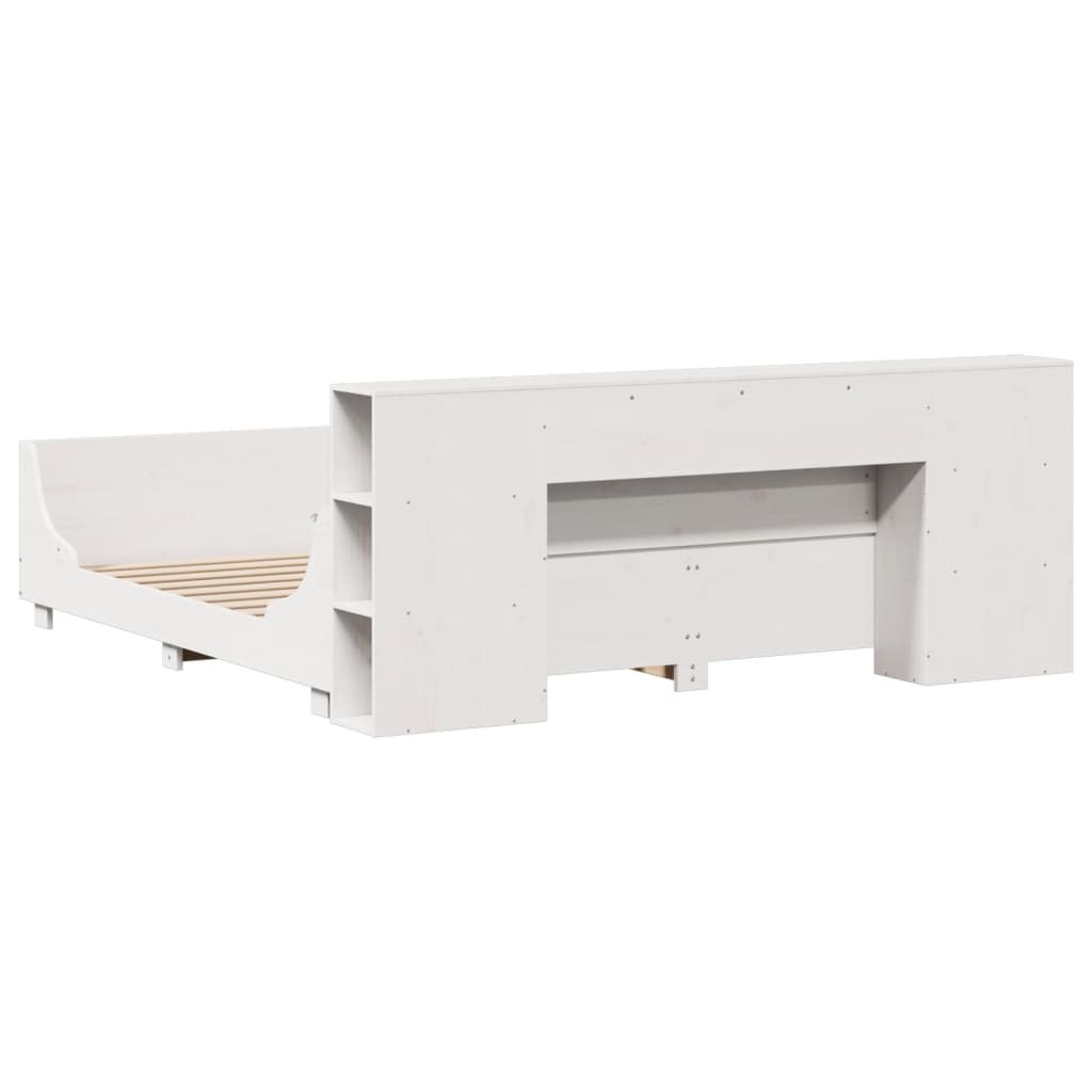 Giroletto senza Materasso Bianco 200x200 cm Legno Massello Pino - homemem39