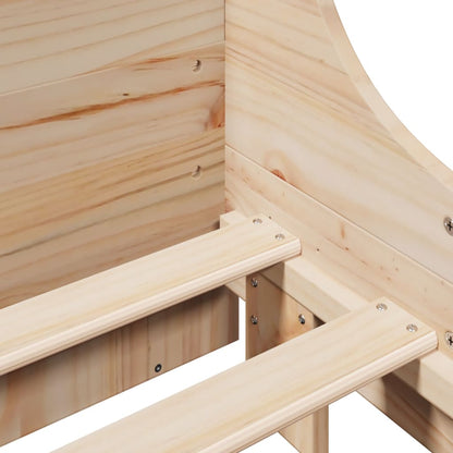 Giroletto senza Materasso 180x200 cm in Legno Massello di Pino - homemem39