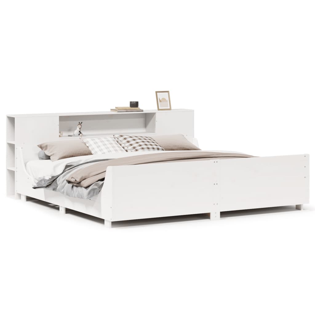 Giroletto senza Materasso Bianco 180x200 cm Legno Massello Pino - homemem39