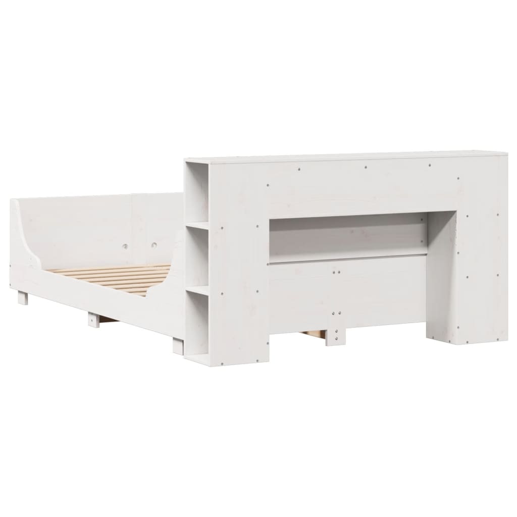 Giroletto senza Materasso Bianco 160x200 cm Legno Massello Pino - homemem39