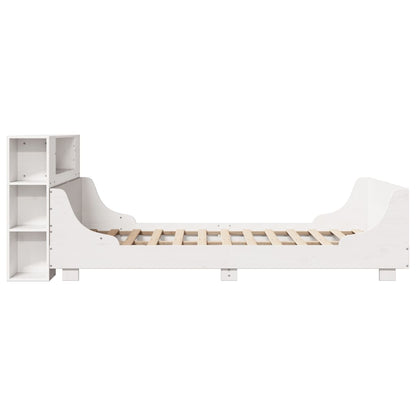 Letto senza Materasso Bianco 140x190 cm Legno Massello di Pino - homemem39