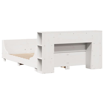 Letto senza Materasso Bianco 120x190 cm Legno Massello di Pino - homemem39