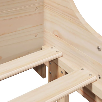 Giroletto senza Materasso 75x190 cm in Legno Massello di Pino - homemem39