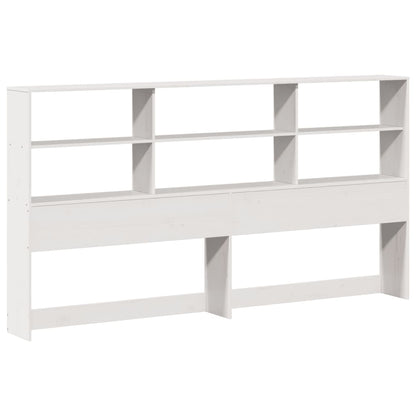 Letto Libreria senza Materasso Bianco 200x200 cm Legno Massello