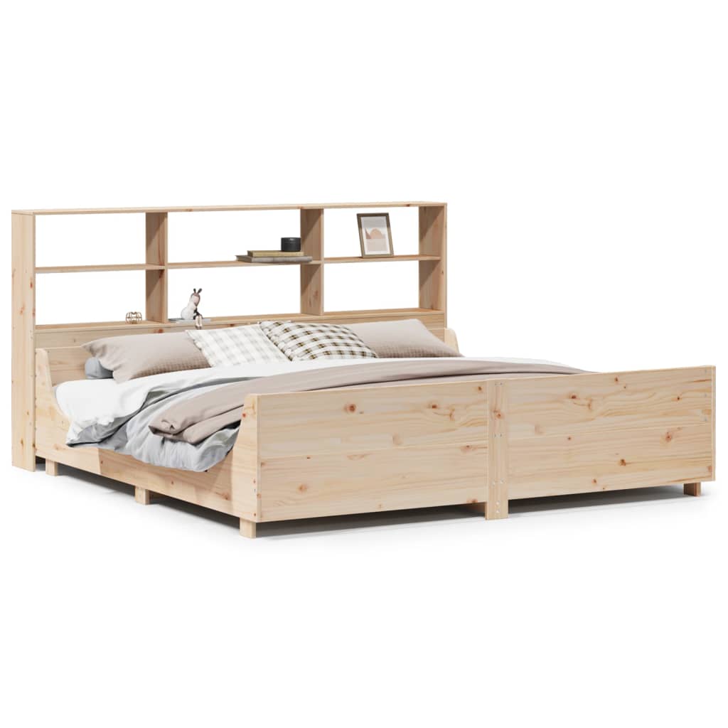 Letto Libreria senza Materasso 180x200 cm Legno Massello