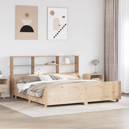 Letto Libreria senza Materasso 180x200 cm Legno Massello