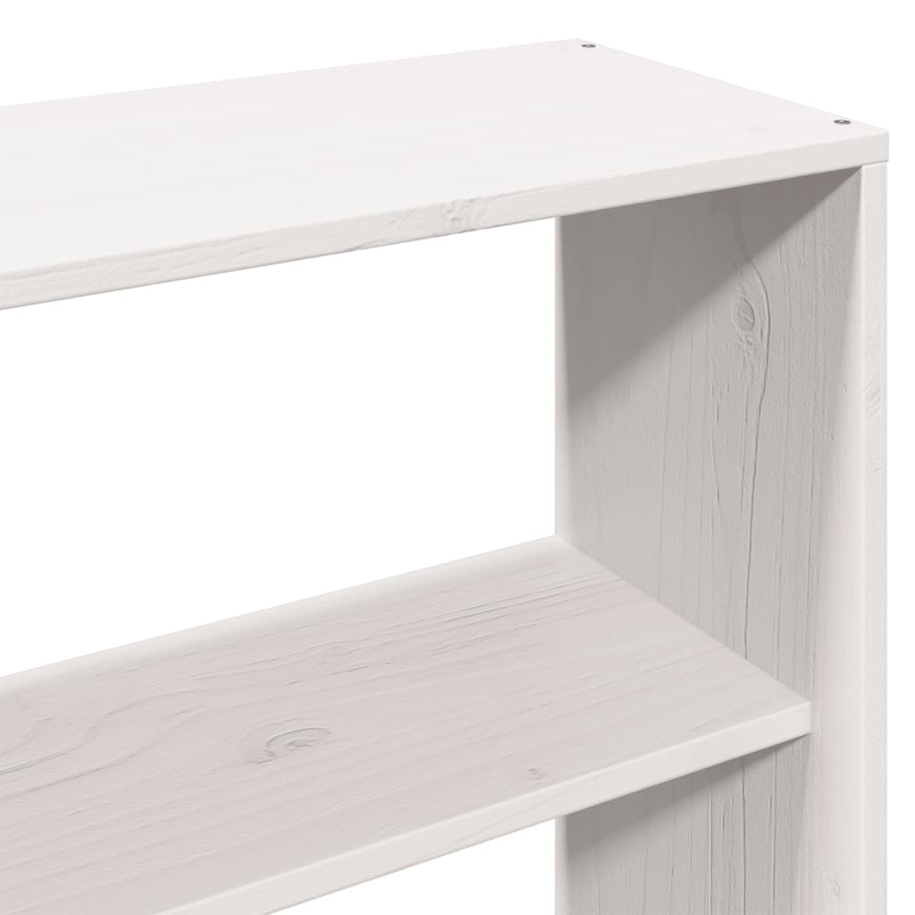 Letto Libreria senza Materasso Bianco 180x200 cm Legno Massello