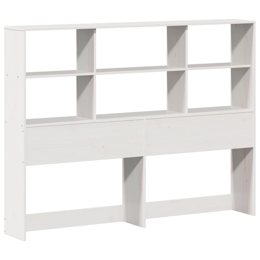 Letto Libreria senza Materasso Bianco 160x200 cm Legno Massello