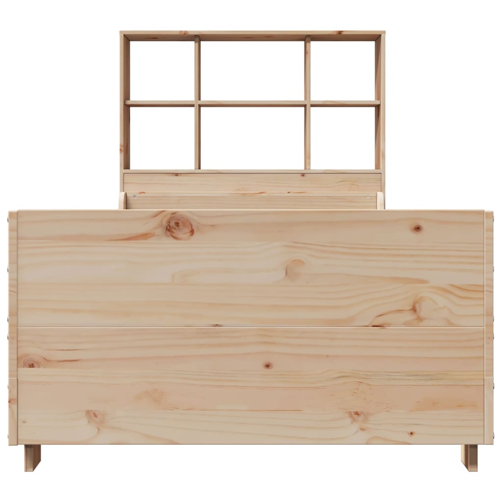 Letto Libreria senza Materasso 100x200 cm in Legno Massello