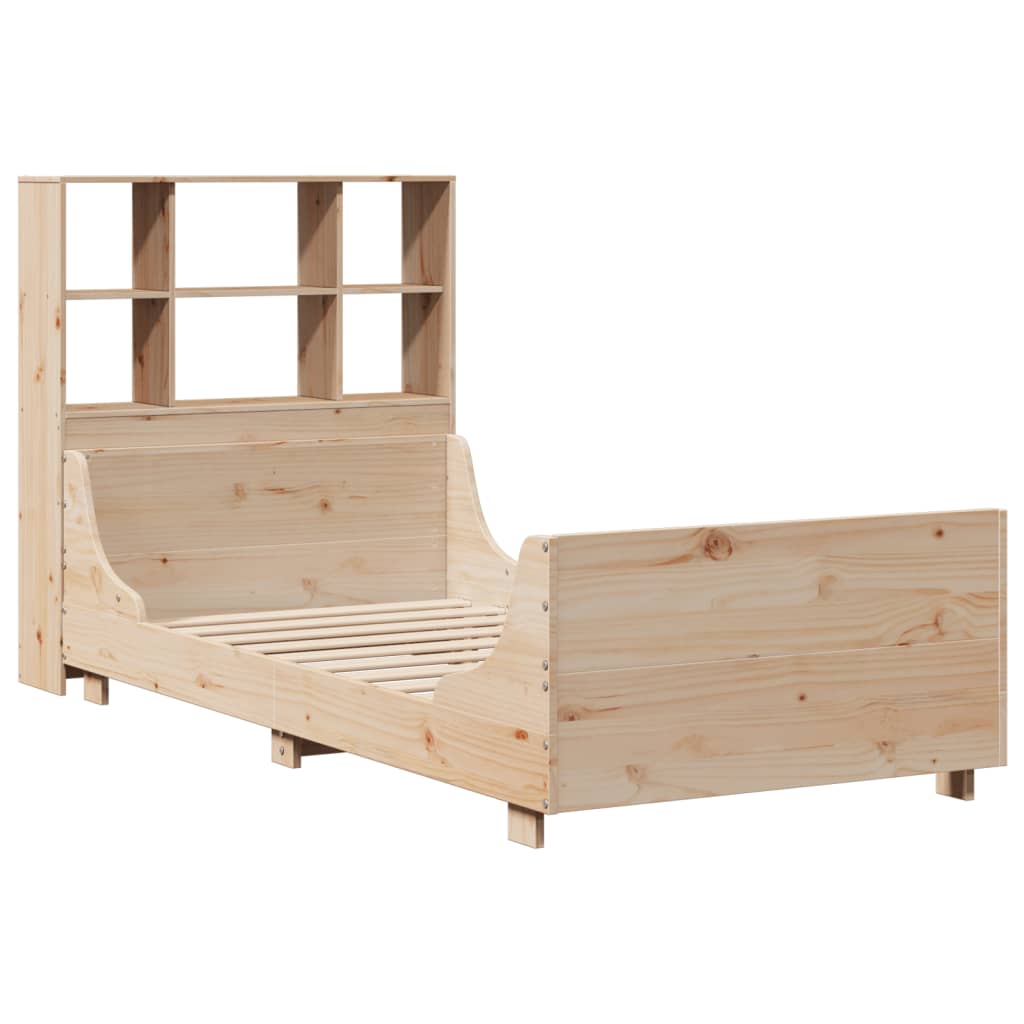 Letto Libreria senza Materasso 90x200 cm Legno Massello - homemem39