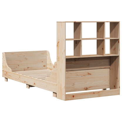 Letto Libreria senza Materasso 90x200 cm Legno Massello - homemem39