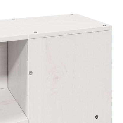 Letto Libreria senza Materasso Bianco 140x200 cm Legno Massello | homemem39