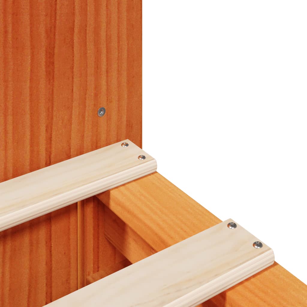 Letto Libreria senza Materasso Marrone Cera 140x200 cm Legno - homemem39