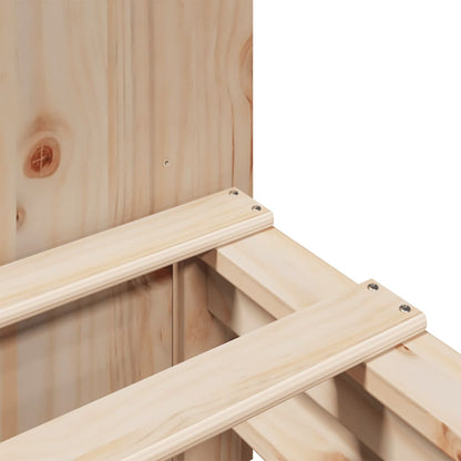 Letto Libreria senza Materasso 150x200 cm in Legno Massello - homemem39