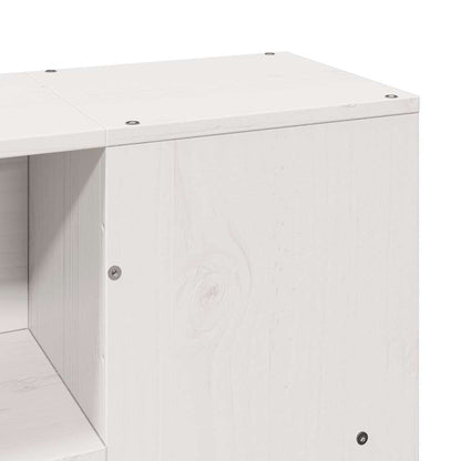 Letto Libreria senza Materasso Bianco 160x200 cm Legno Massello | homemem39