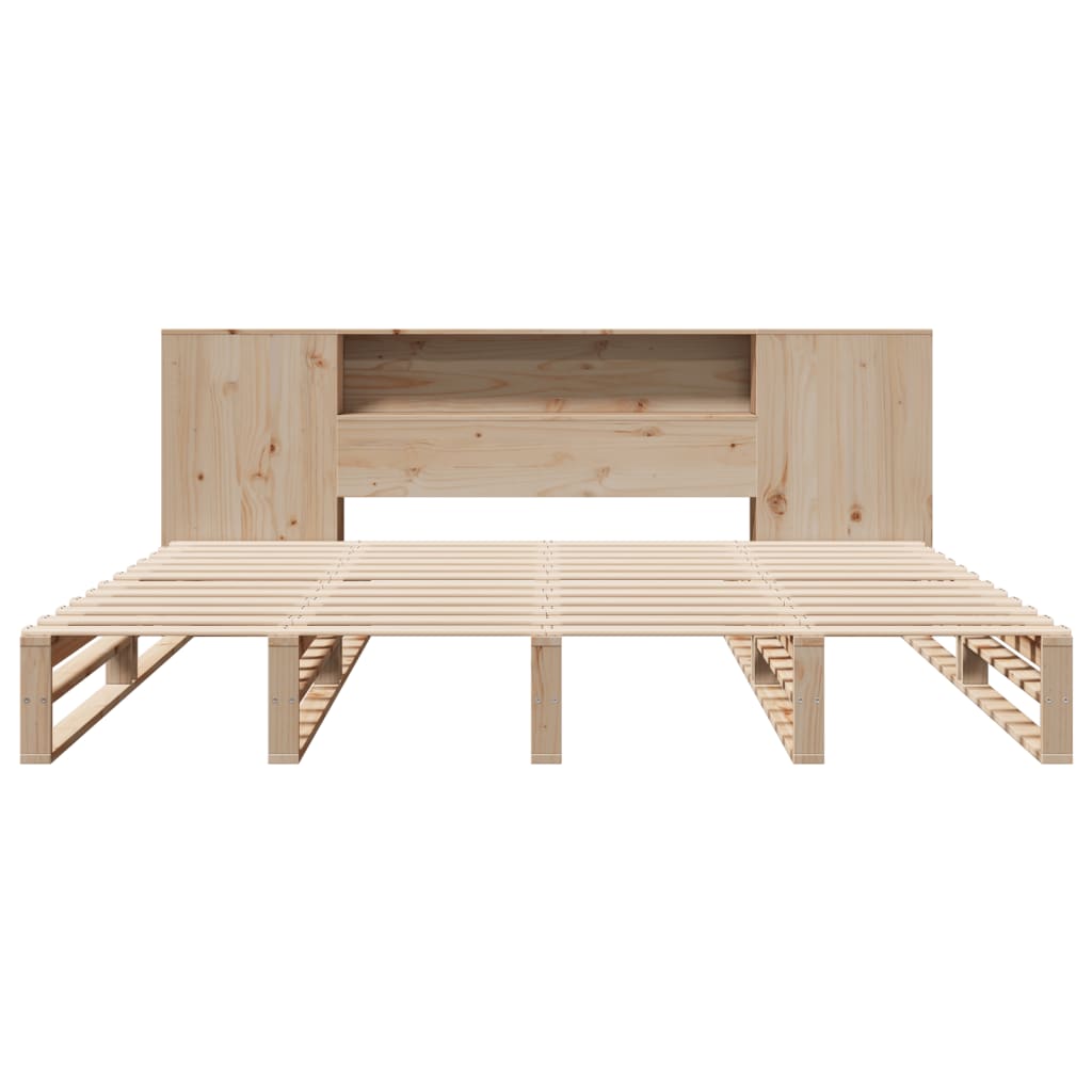 Letto Libreria senza Materasso 180x200 cm Legno Massello - homemem39