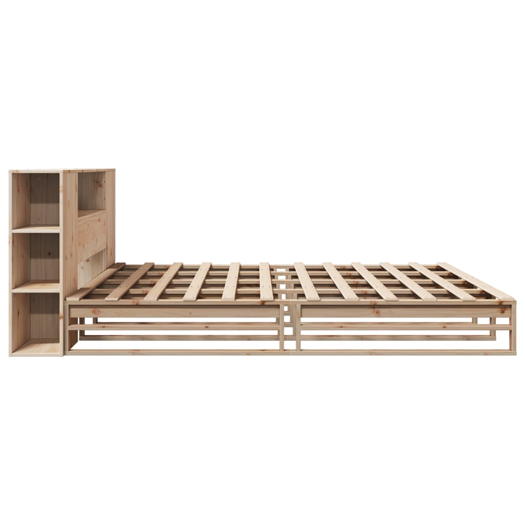 Letto Libreria senza Materasso 180x200 cm Legno Massello - homemem39