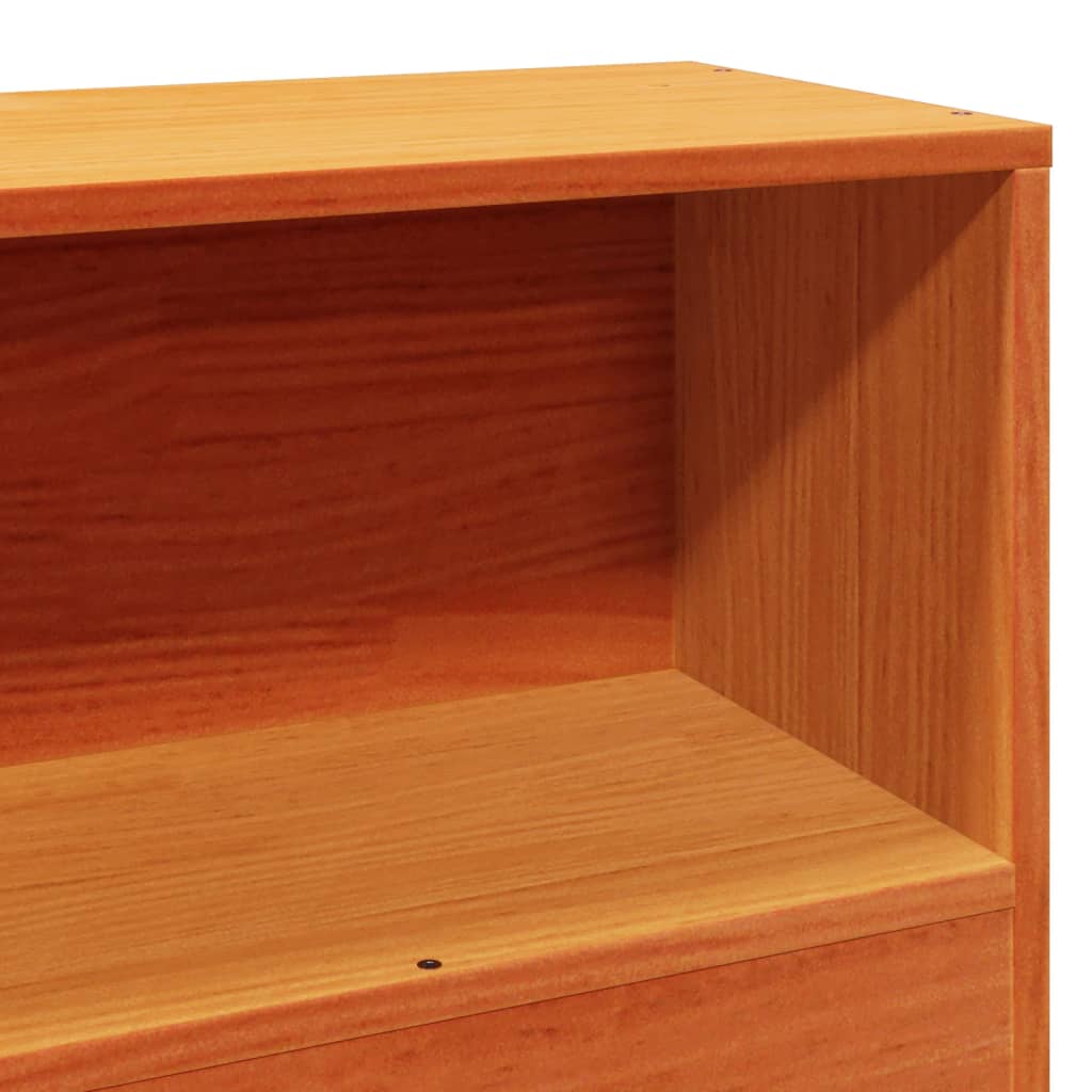 Letto Libreria senza Materasso Marrone Cera 75x190 cm Legno - homemem39