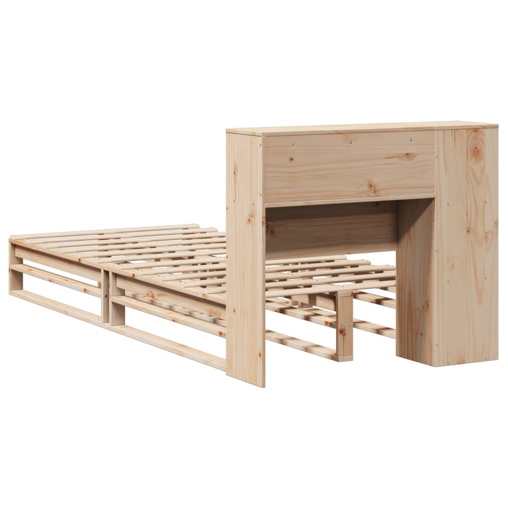 Letto Libreria senza Materasso 90x190 cm Legno Massello - homemem39
