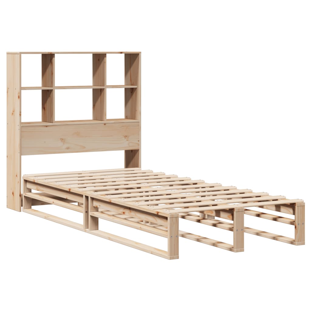 Letto Libreria senza Materasso 90x200 cm Legno Massello - homemem39