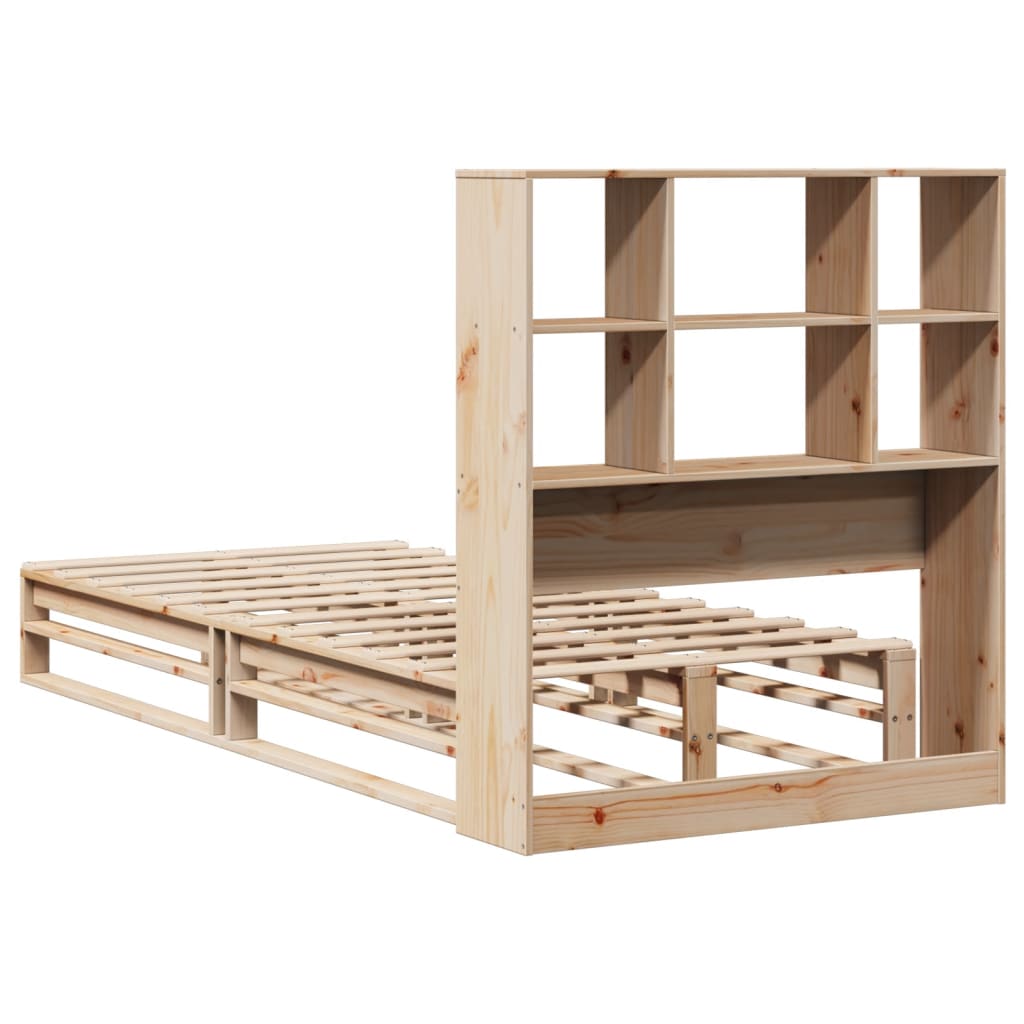 Letto Libreria senza Materasso 90x200 cm Legno Massello - homemem39