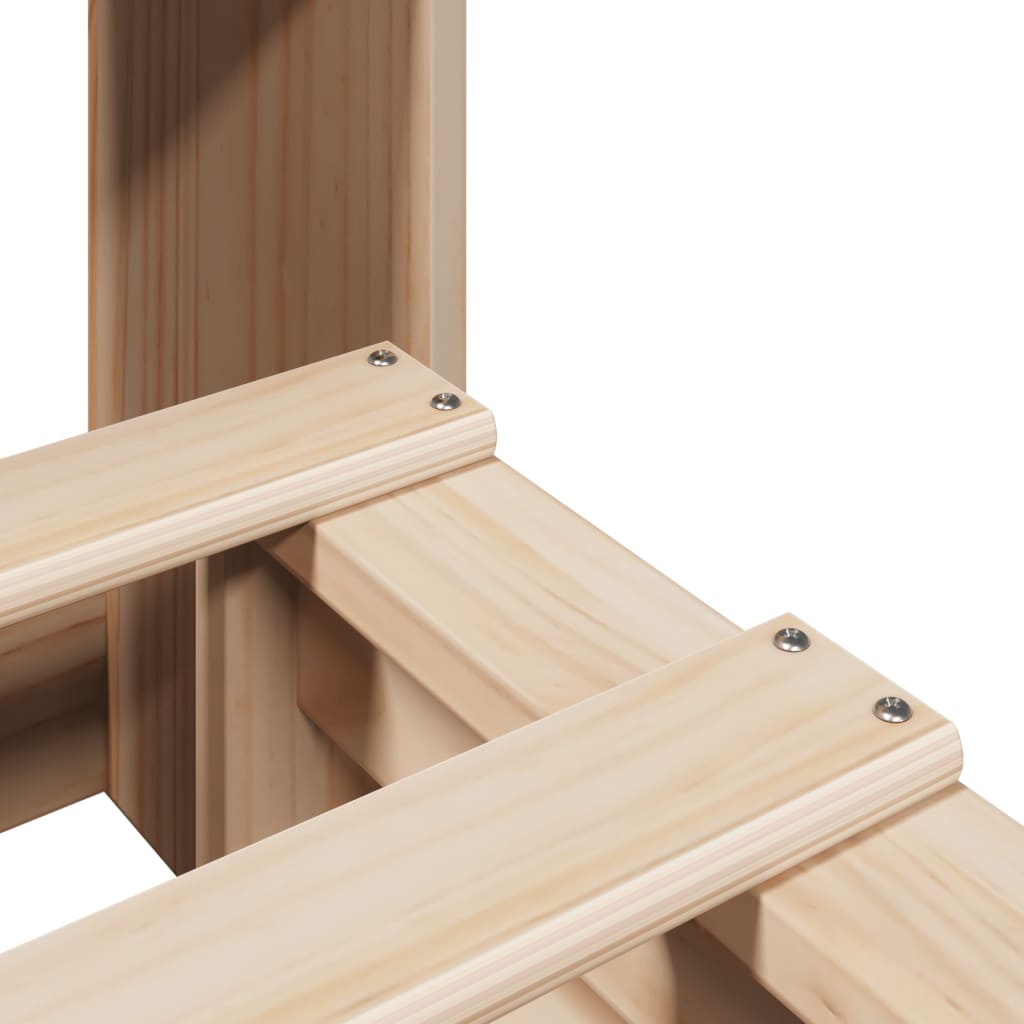 Letto Libreria senza Materasso 90x200 cm Legno Massello - homemem39