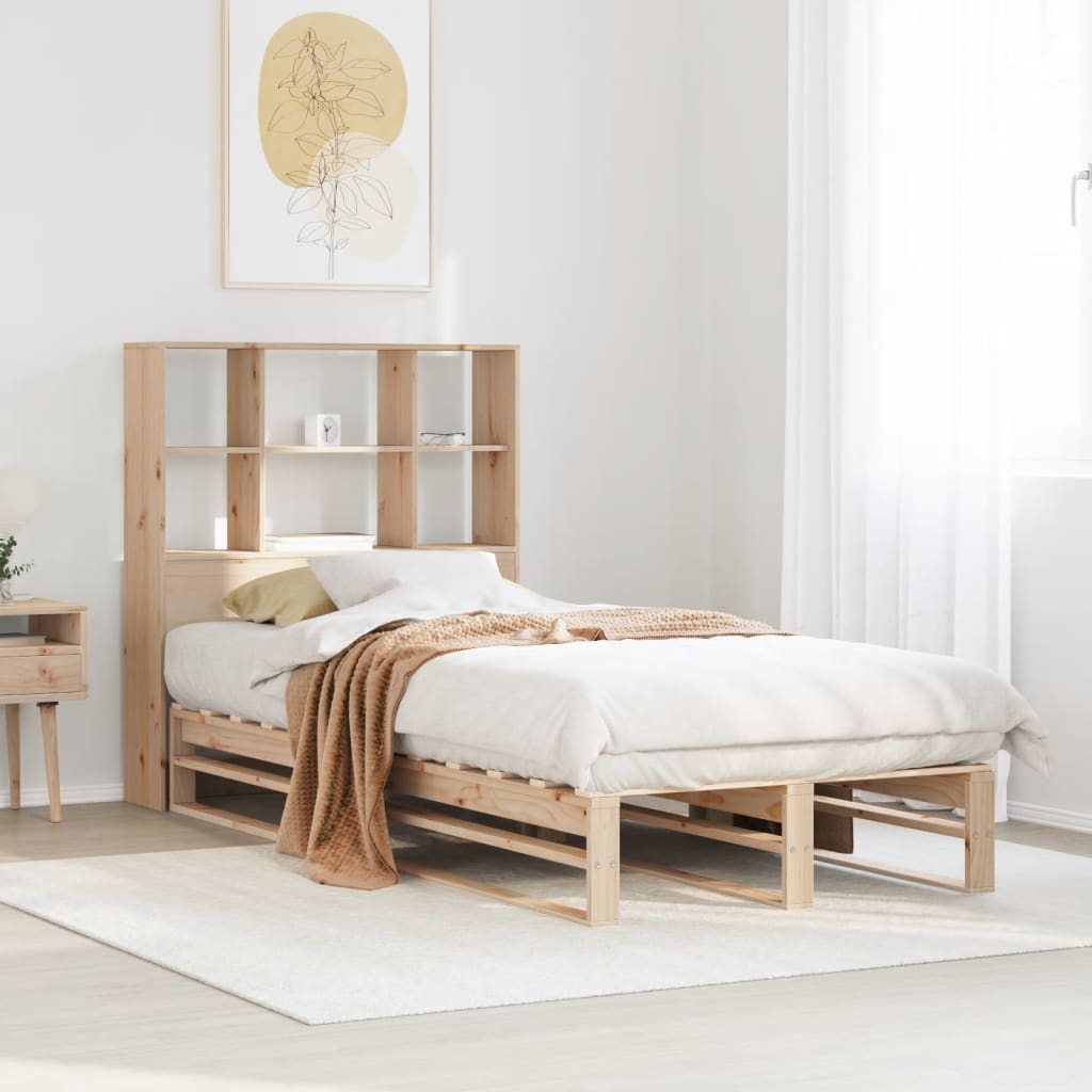 Letto Libreria senza Materasso 90x200 cm Legno Massello - homemem39