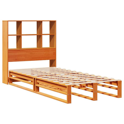 Letto Libreria senza Materasso Marrone Cera 100x200 cm Legno | homemem39